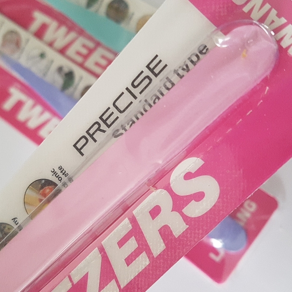 🆕 NEW 2/15$ 1 pc Standard Tweezers with Protector Cap (Light Pink) - Picture 9 of 9